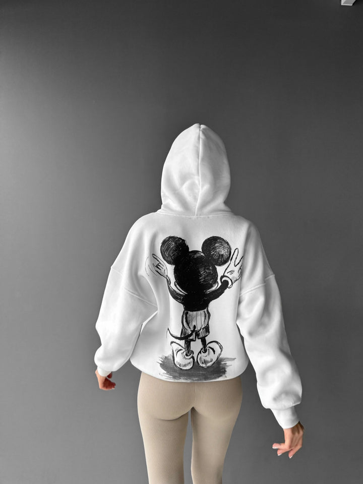 Oversize Mouse Hoodie - White