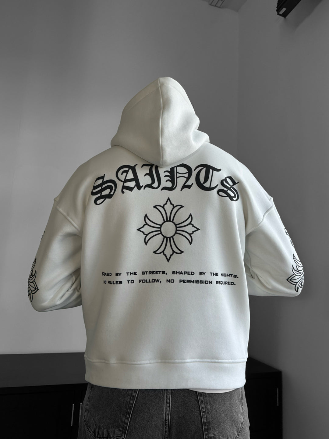 Oversize Saints Hoodie - White
