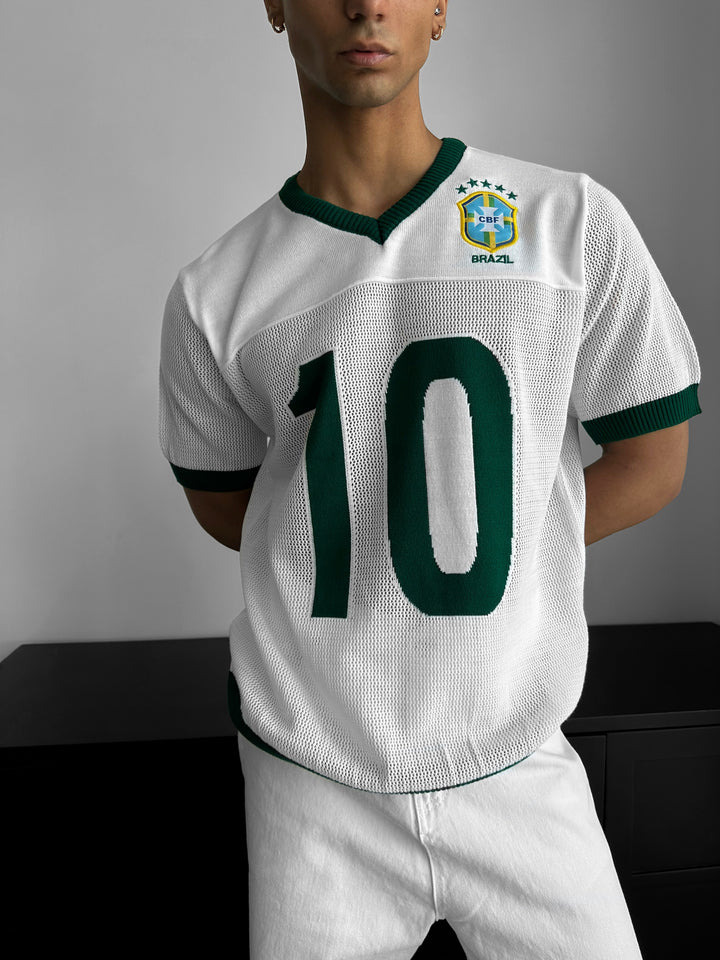 Oversize Brazil Knit T-shirt - White