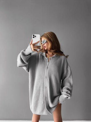 Oversize Cardigan - Grey
