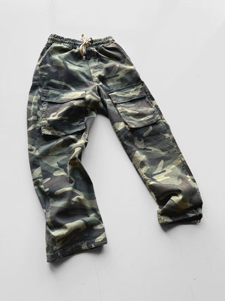 Baggy Camouflage Cargo Pant - Khaki