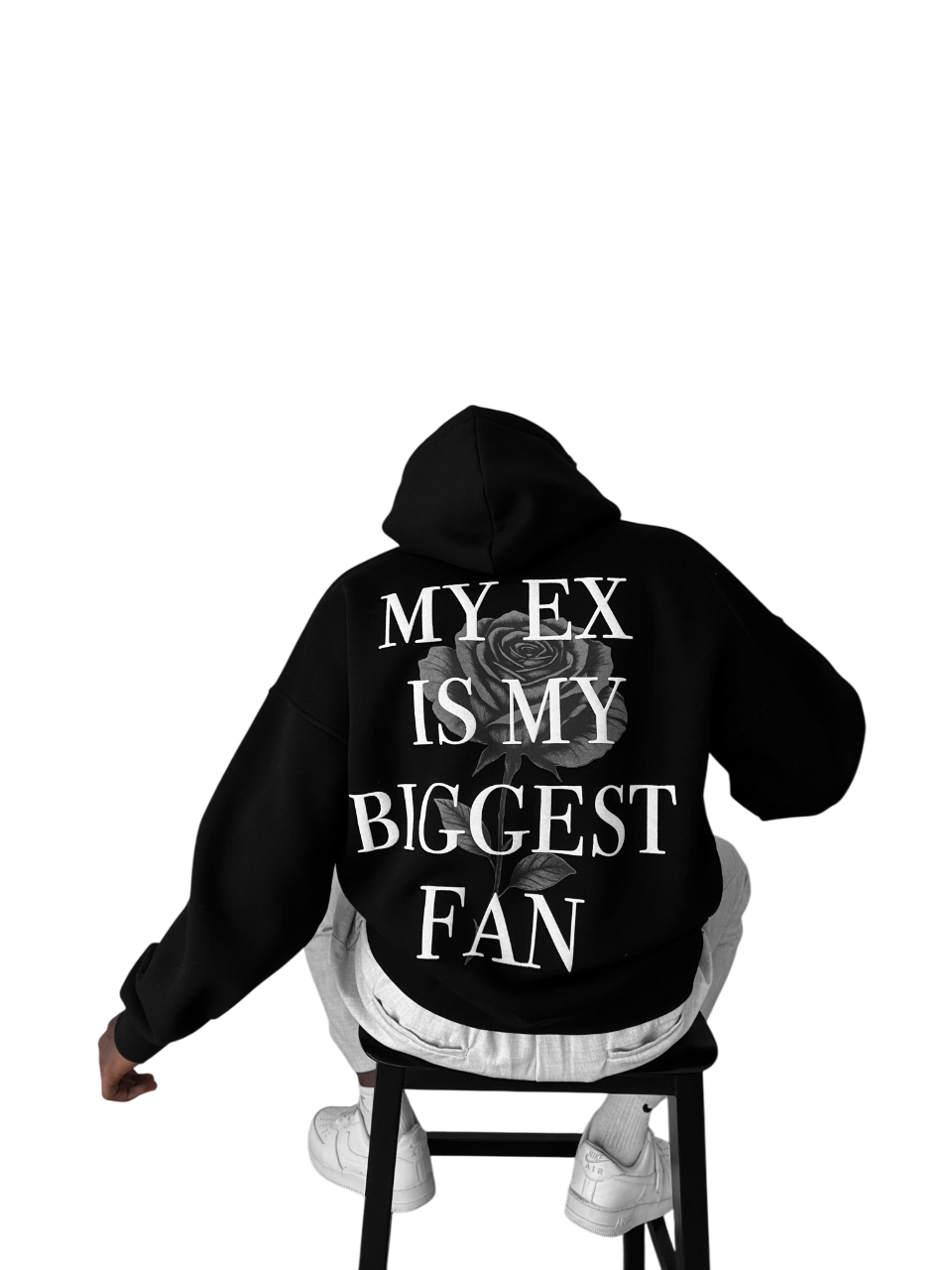 Oversize “EX” Hoodie - Black