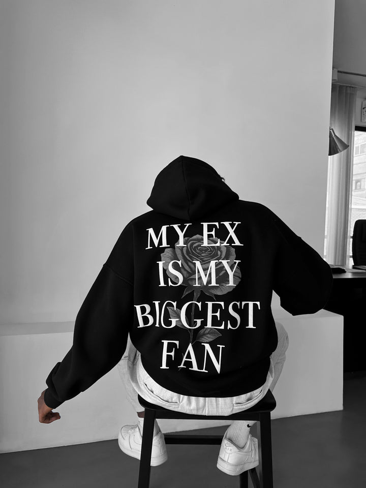 Oversize “EX” Hoodie - Black
