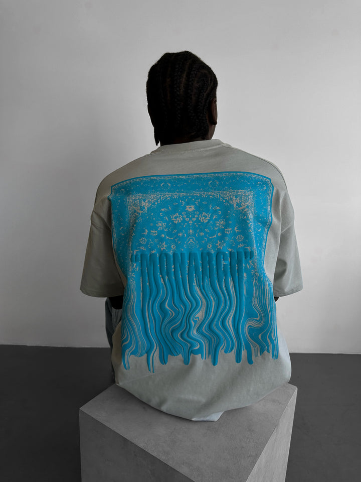 Oversize "Monarch" T-Shirt - Grey and Blue