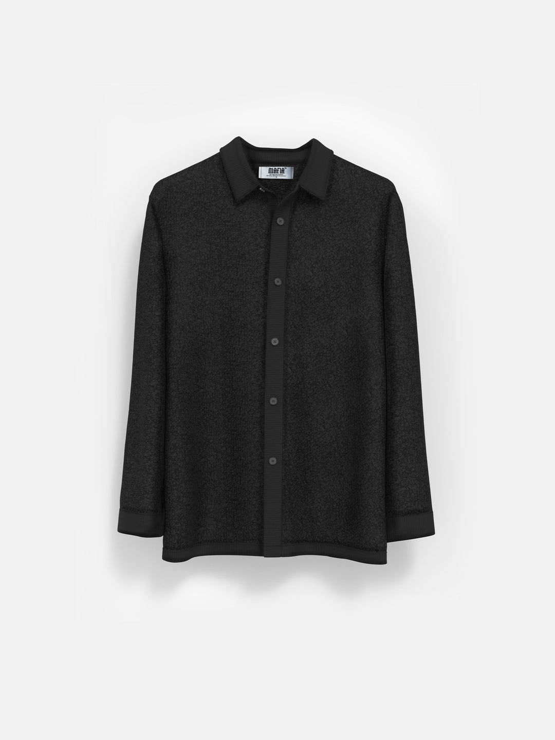 Oversize  Piquée Jacket - Black
