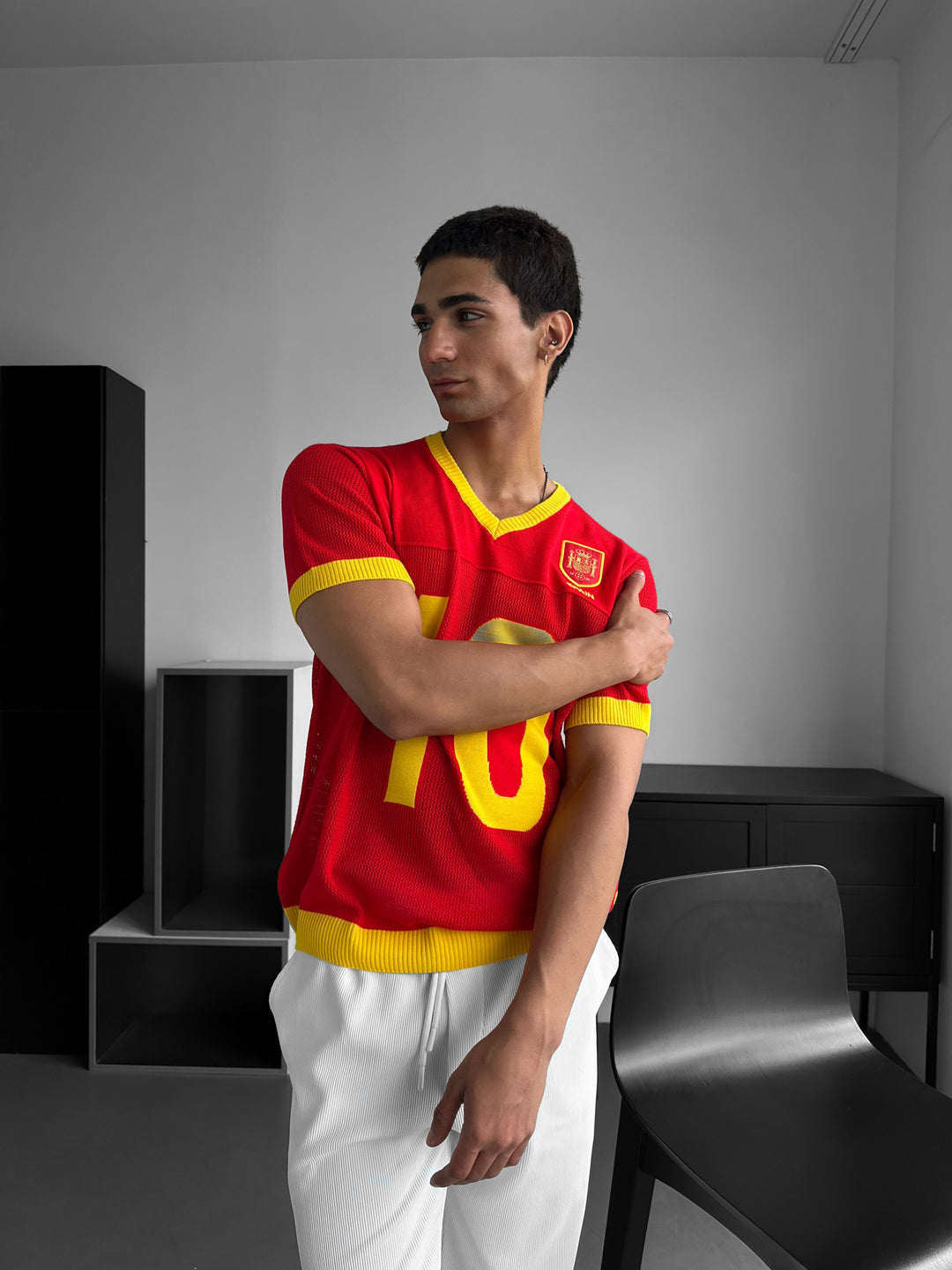 Oversize Spain Knit T-shirt - Red