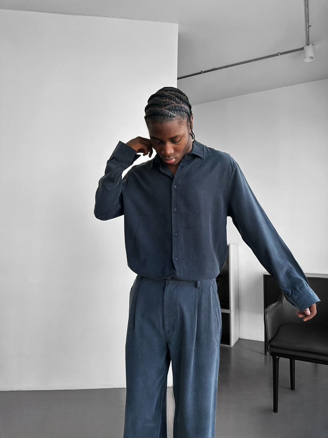 Oversize Tencel Shirt - Black