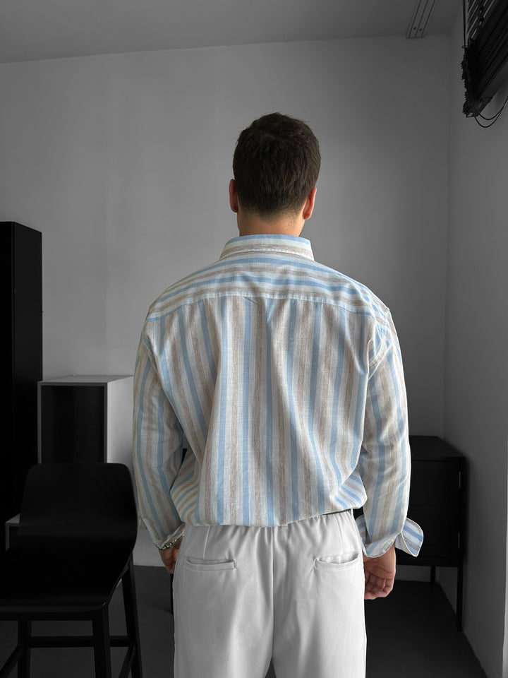 Regular Fit Striped Shirt - Blue