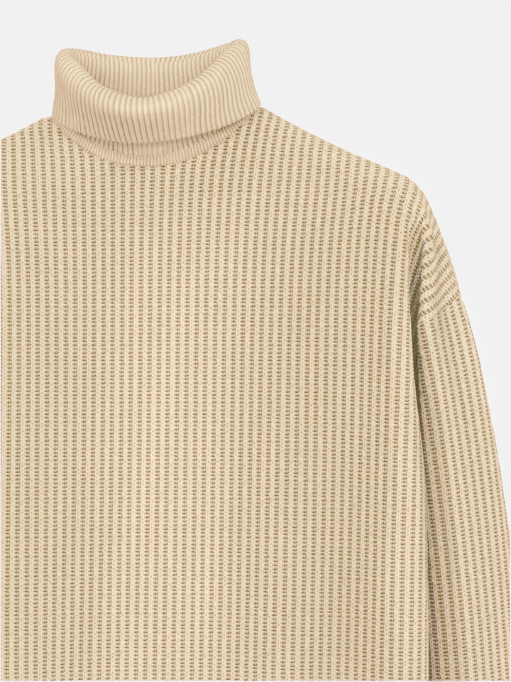 Oversize Collar Knit Sweater - Bone