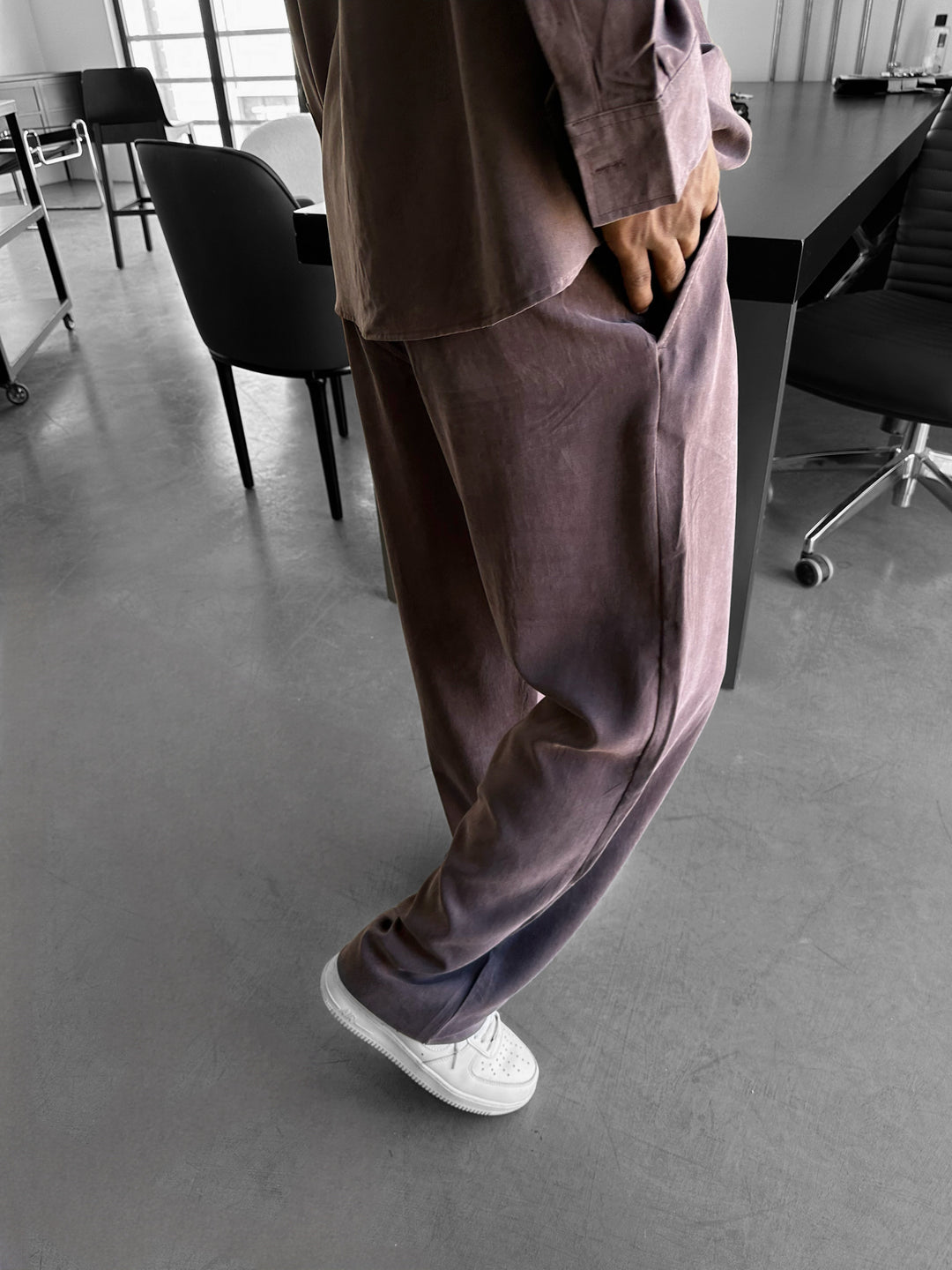 Baggy Tencel Trousers - Deauville Mauve