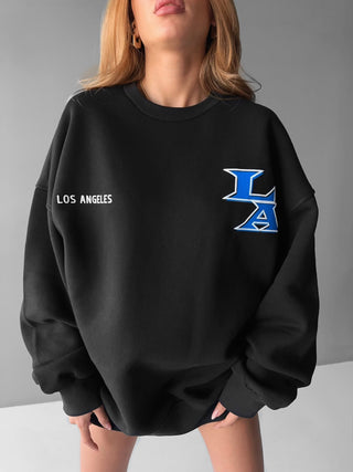 Oversize L.A. Sweater - Black and Blue