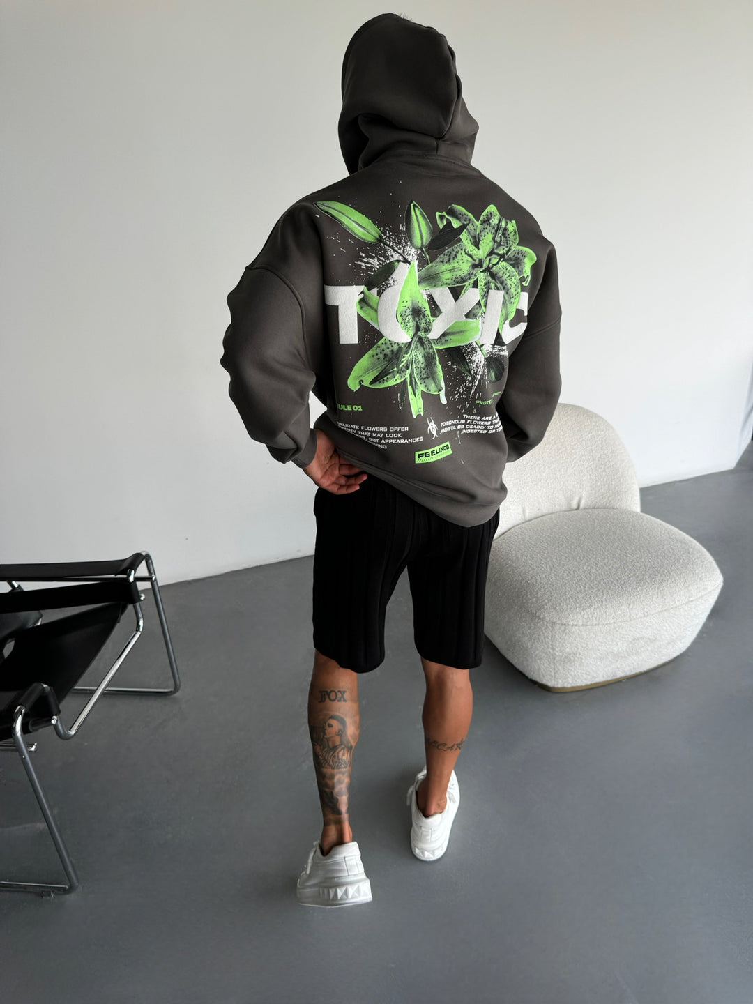 Oversize Toxic Hoodie - Anthracite