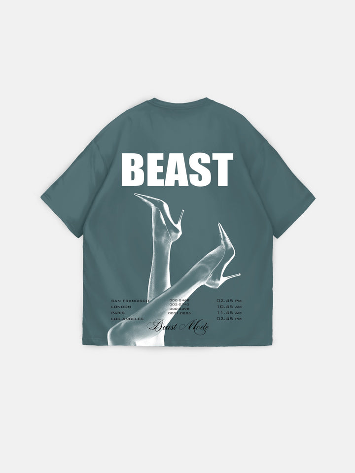 Oversize Beast T-shirt - Petrol