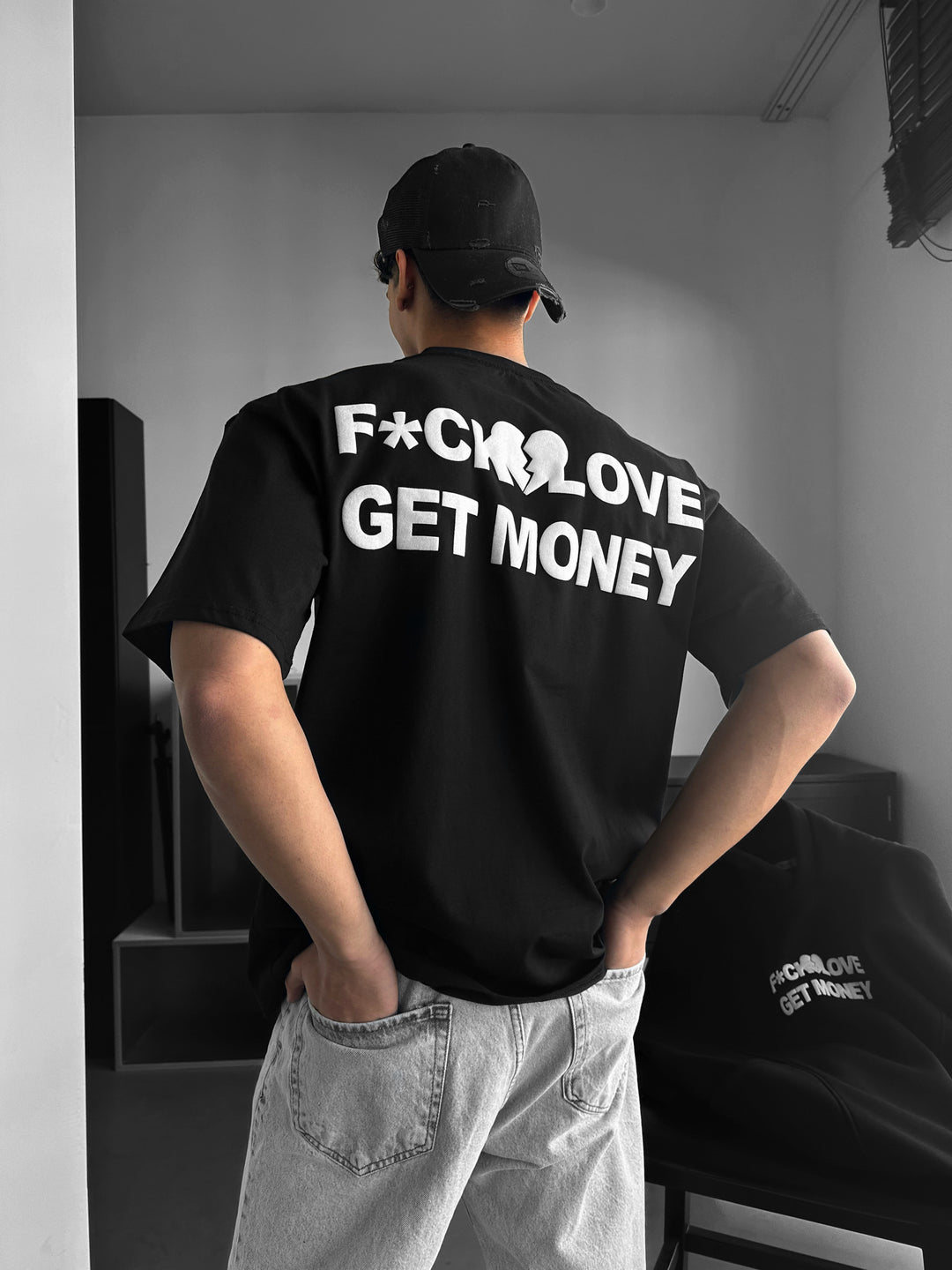 Oversize Get Money T-shirt - Black