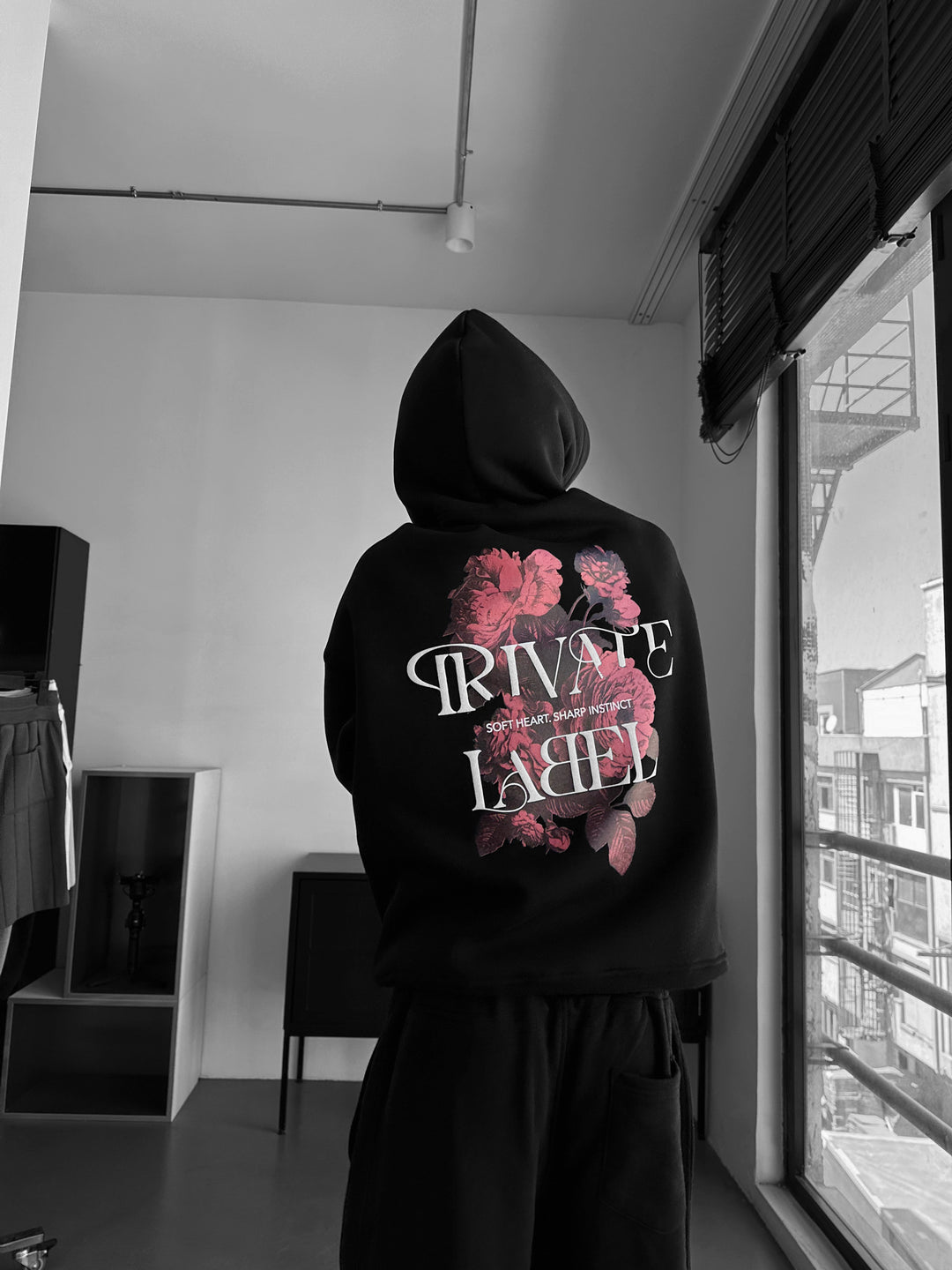 Oversize Private Label Hoodie - Black