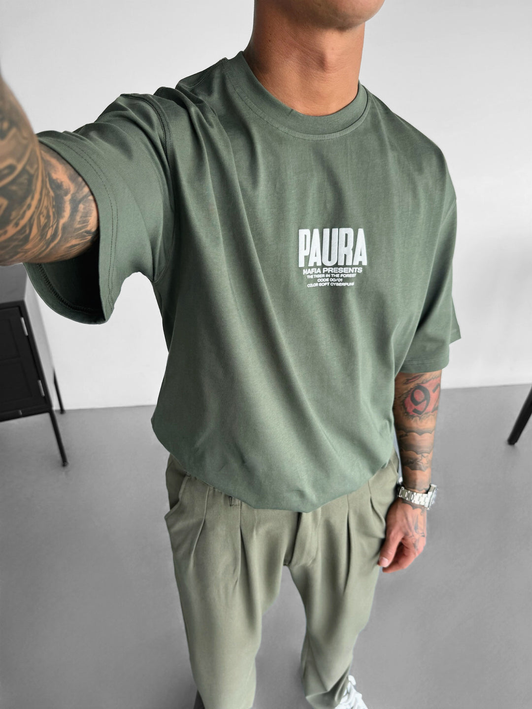 Oversize Paura T-shirt - Moss