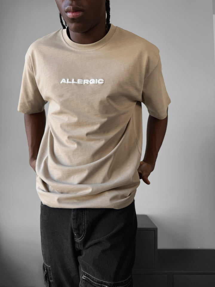 Oversize Allergic T-Shirt - Beige