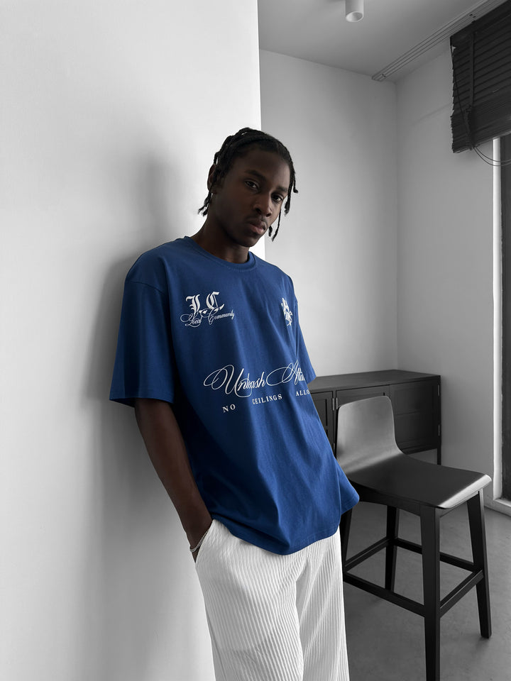 Oversize Local T-shirt - Navy Peony