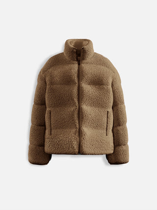 Oversize Plush Jacket - Brown