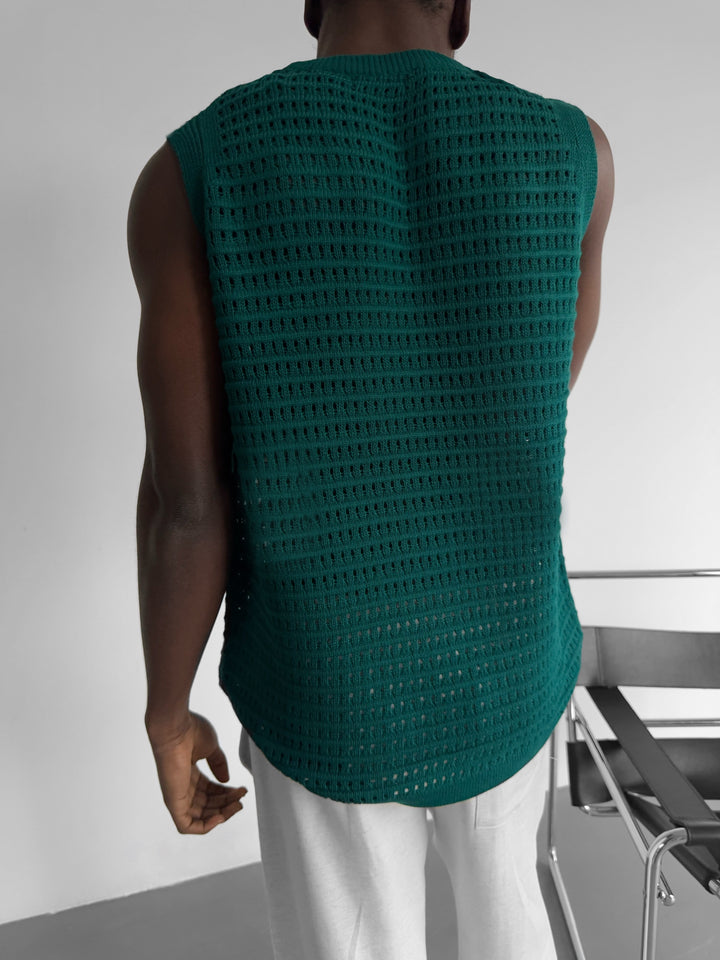 Oversize Grid Tanktop - Green