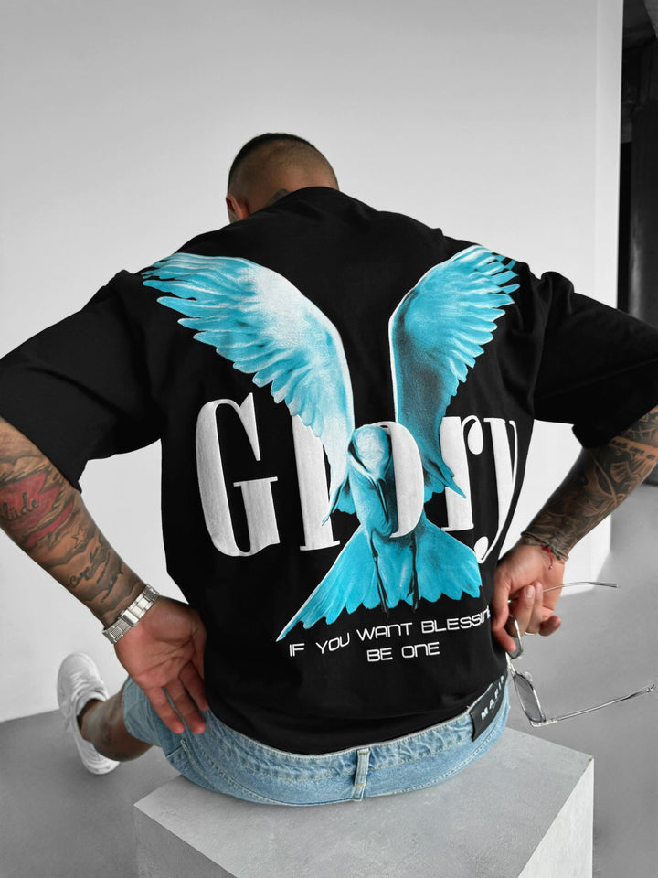 Oversize Glory T-shirt - Black and Blue