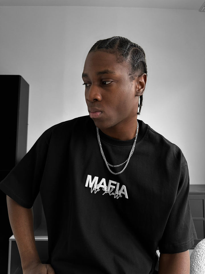 Oversize Mafia Tribal T-shirt - Black
