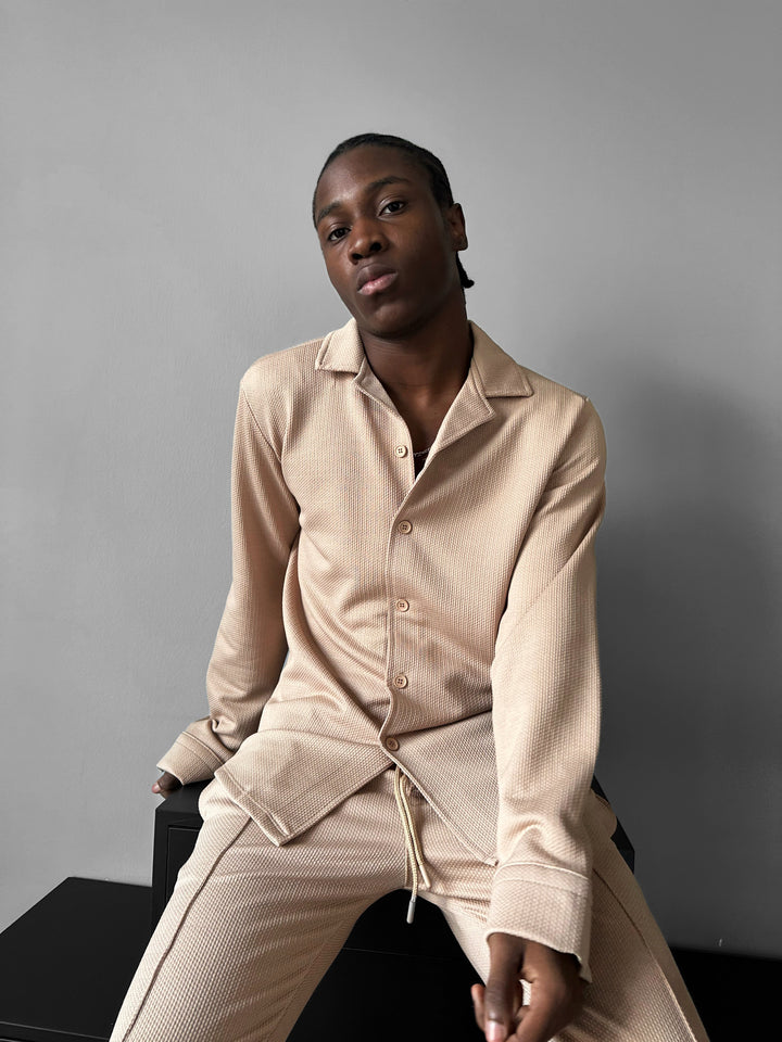 Comfort Suit Shirt - Beige