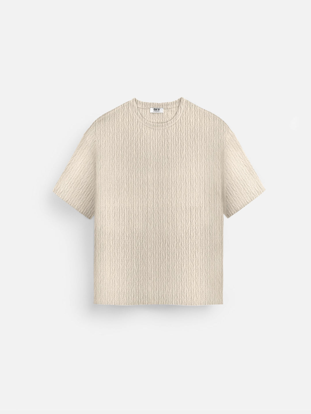 Oversize Structured T-Shirt - Beige