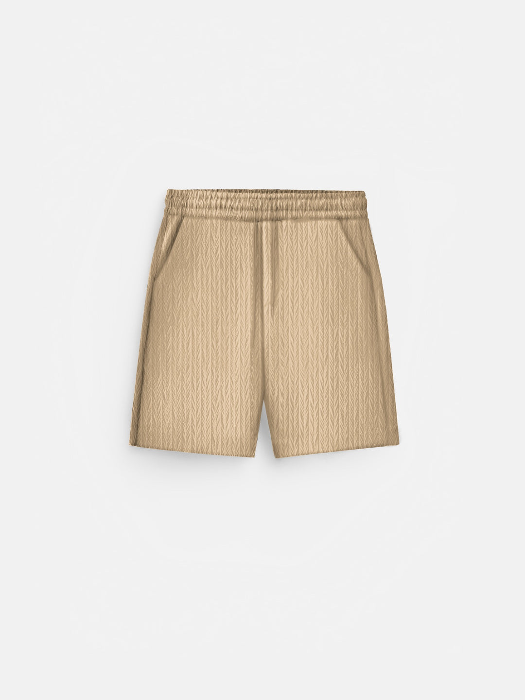 Loose Fit Structured Shorts - Almond Buff