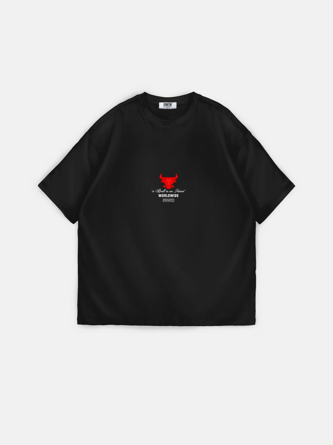 Oversize Bull Worldwide T-shirt - Black and Red