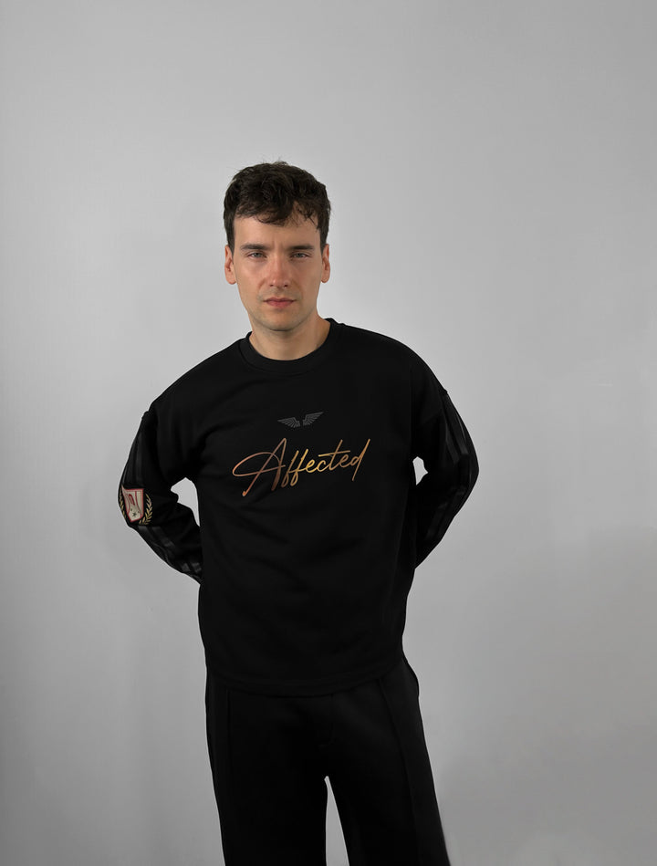 Oversize Affected Sweatshirt - Black