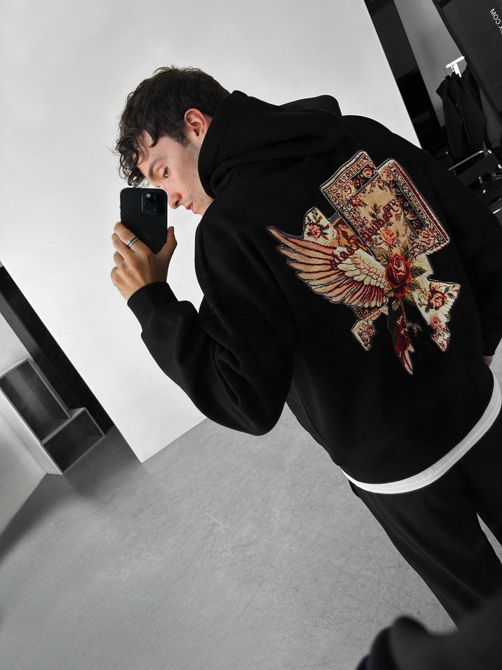 Oversize Floating Roots Hoodie - Black