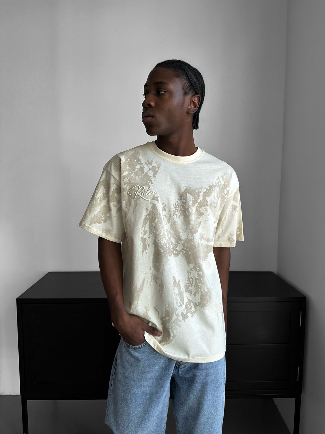Oversize 'don’t waist it' T-Shirt - Antique White