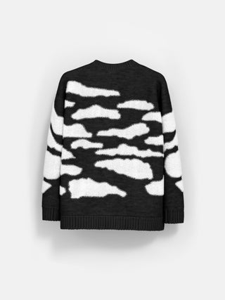 Oversize Knit Cloud Sweater - Black