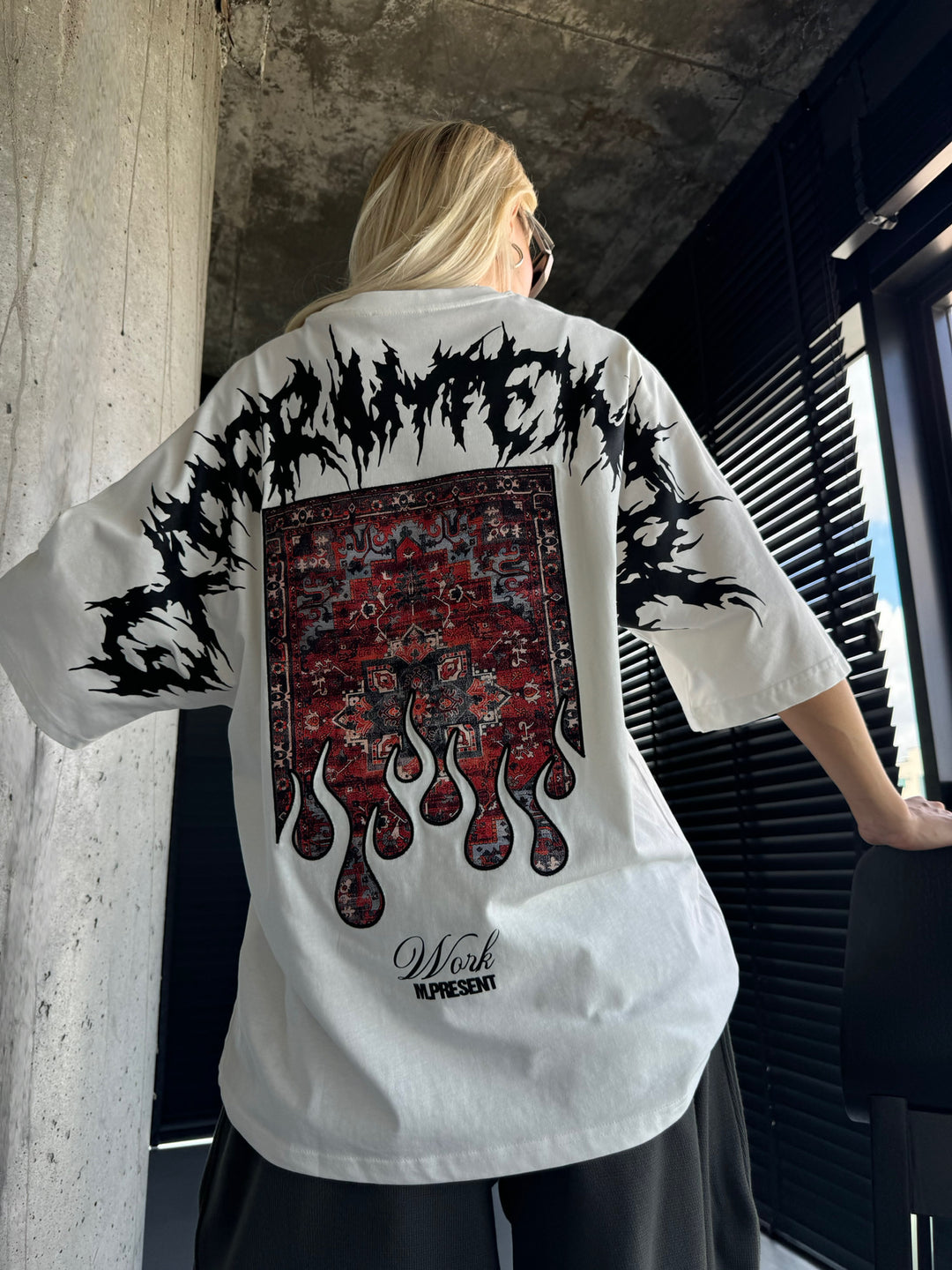 Oversize Experimental T-Shirt - Ecru