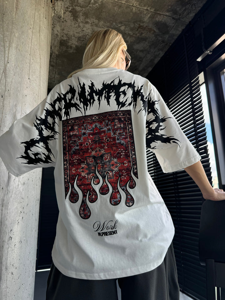 Oversize Experimental T-Shirt - Ecru