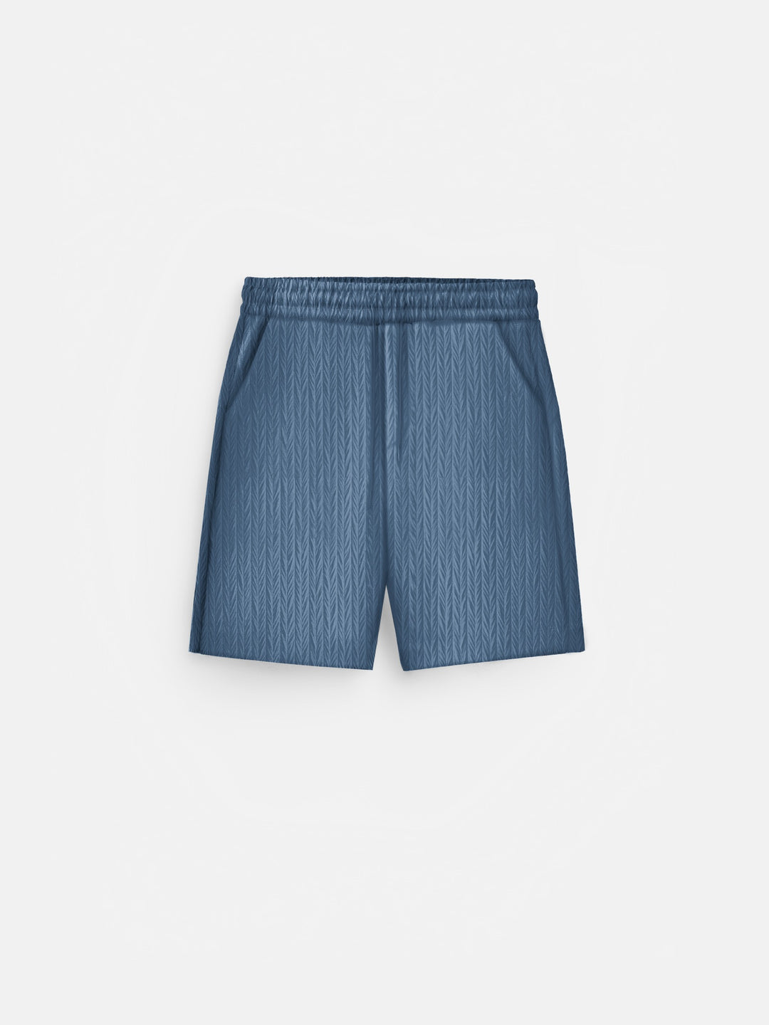 Loose Fit Structured Shorts - Coronet Blue