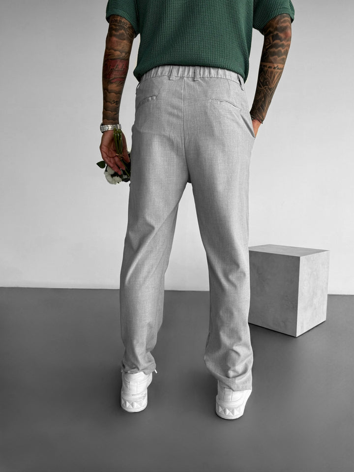 Baggy Chino Trousers - Grey