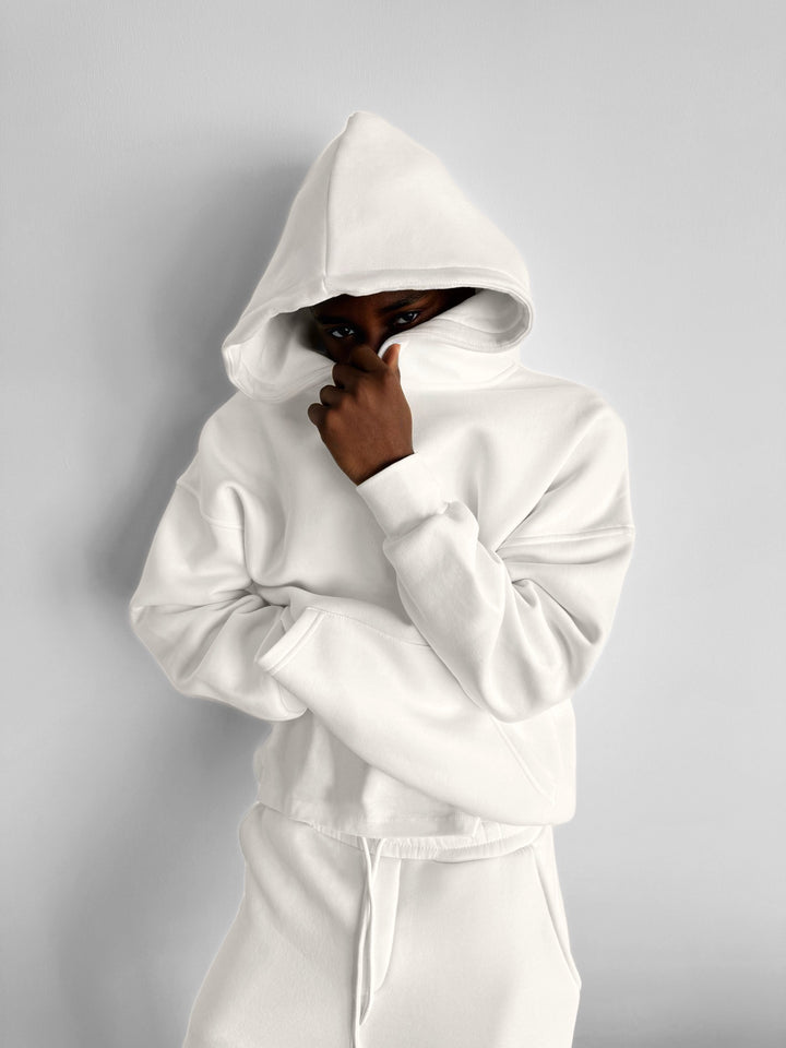 Oversize Basic Hoodie - White