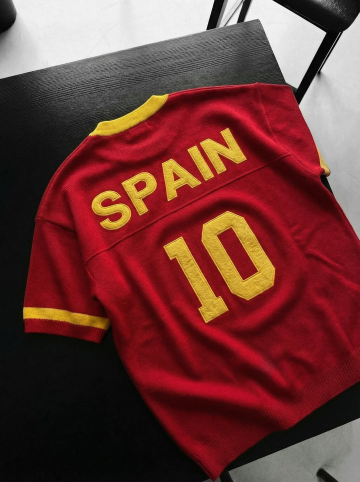 Oversize Spain Knit T-shirt - Red