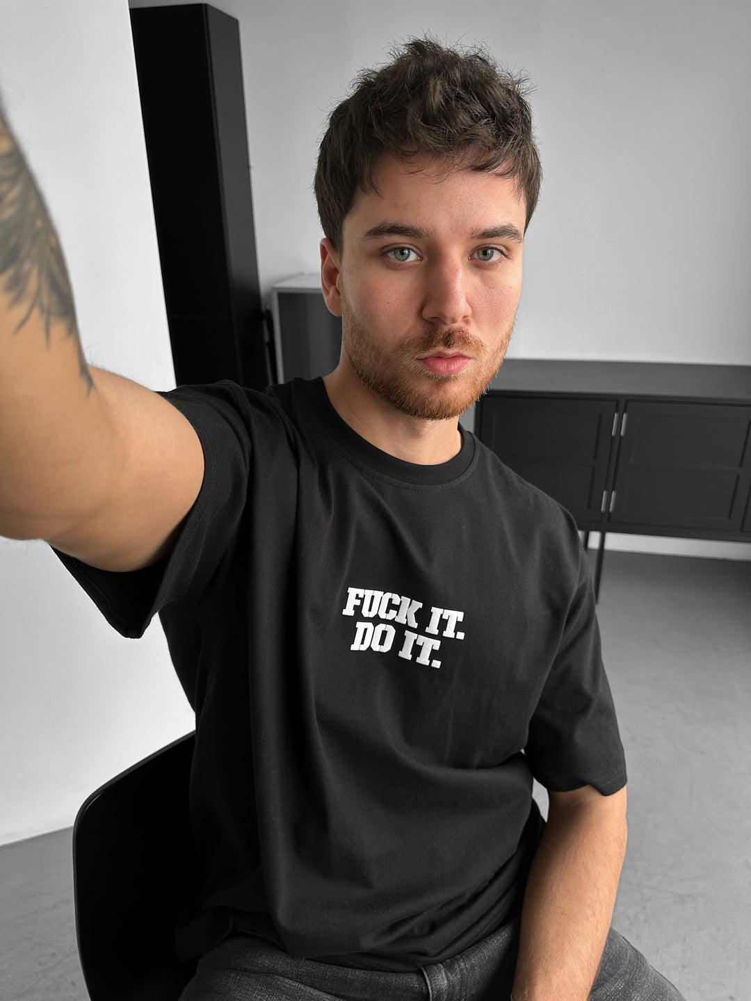Oversize Do It T-shirt - Black