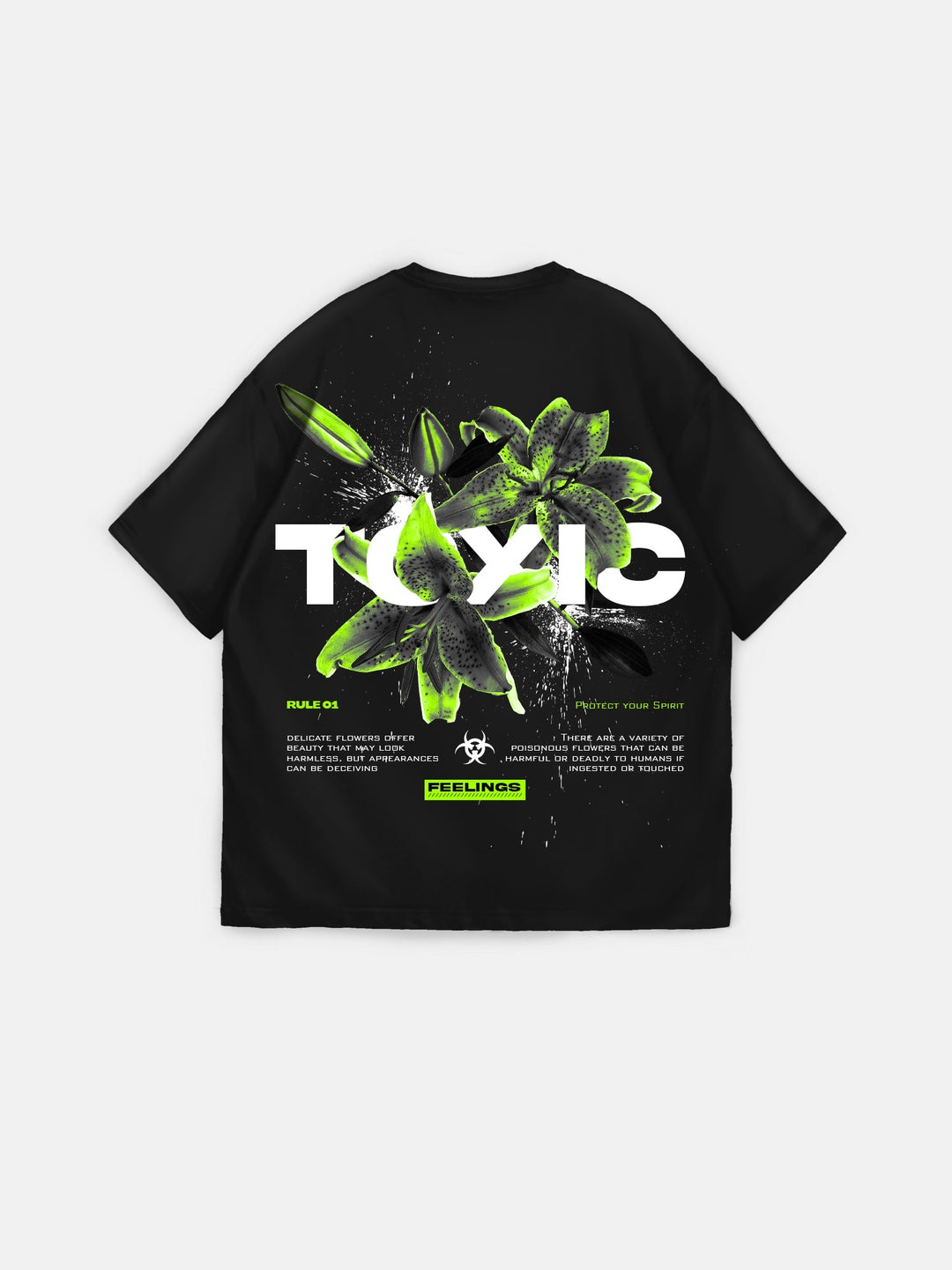 Oversize Toxic T-shirt - Black