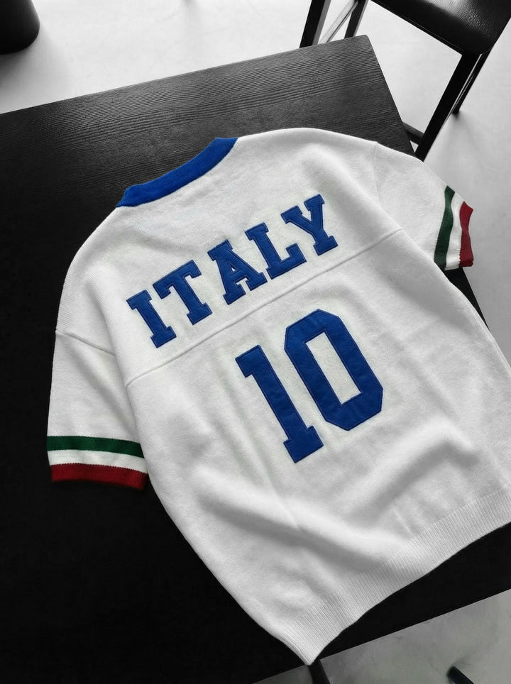 Oversize Italy Knit T-shirt - White