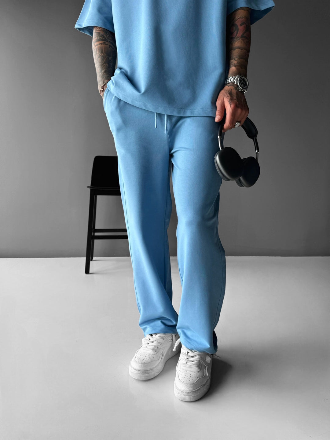 Loose Fit Trousers - Blue