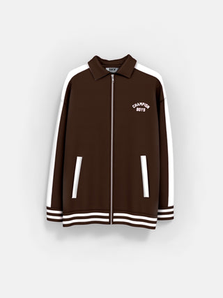 Champion Zipper Sweater  - Brown