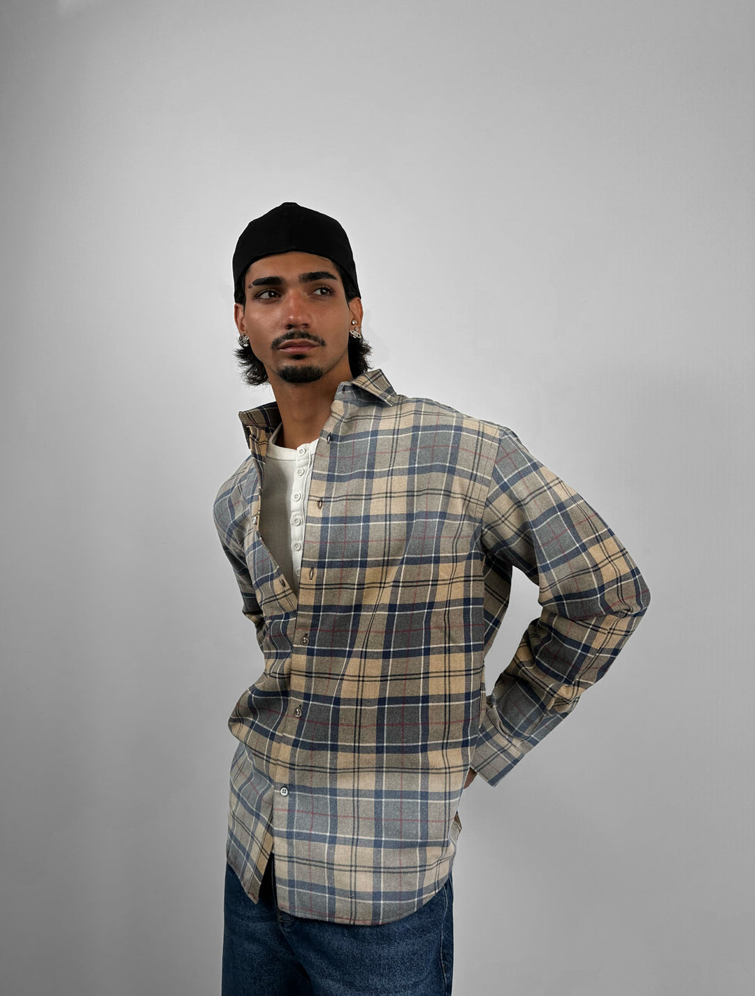 Regular Fit Classic Plaid Shirt - Indigo