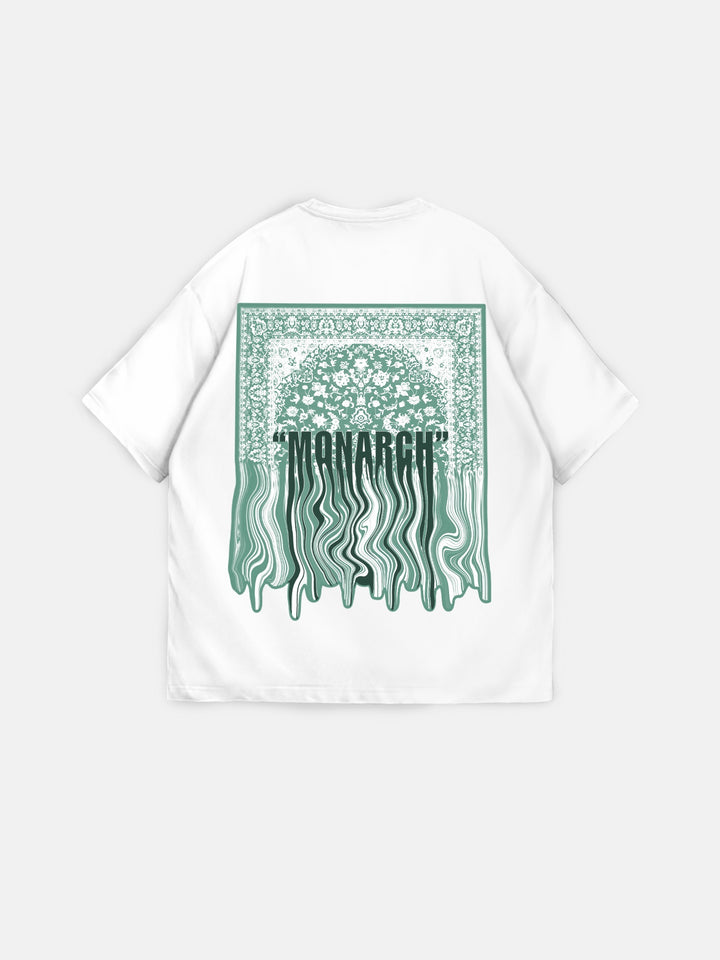 Oversize "Monarch" T-Shirt - Ecru and Green