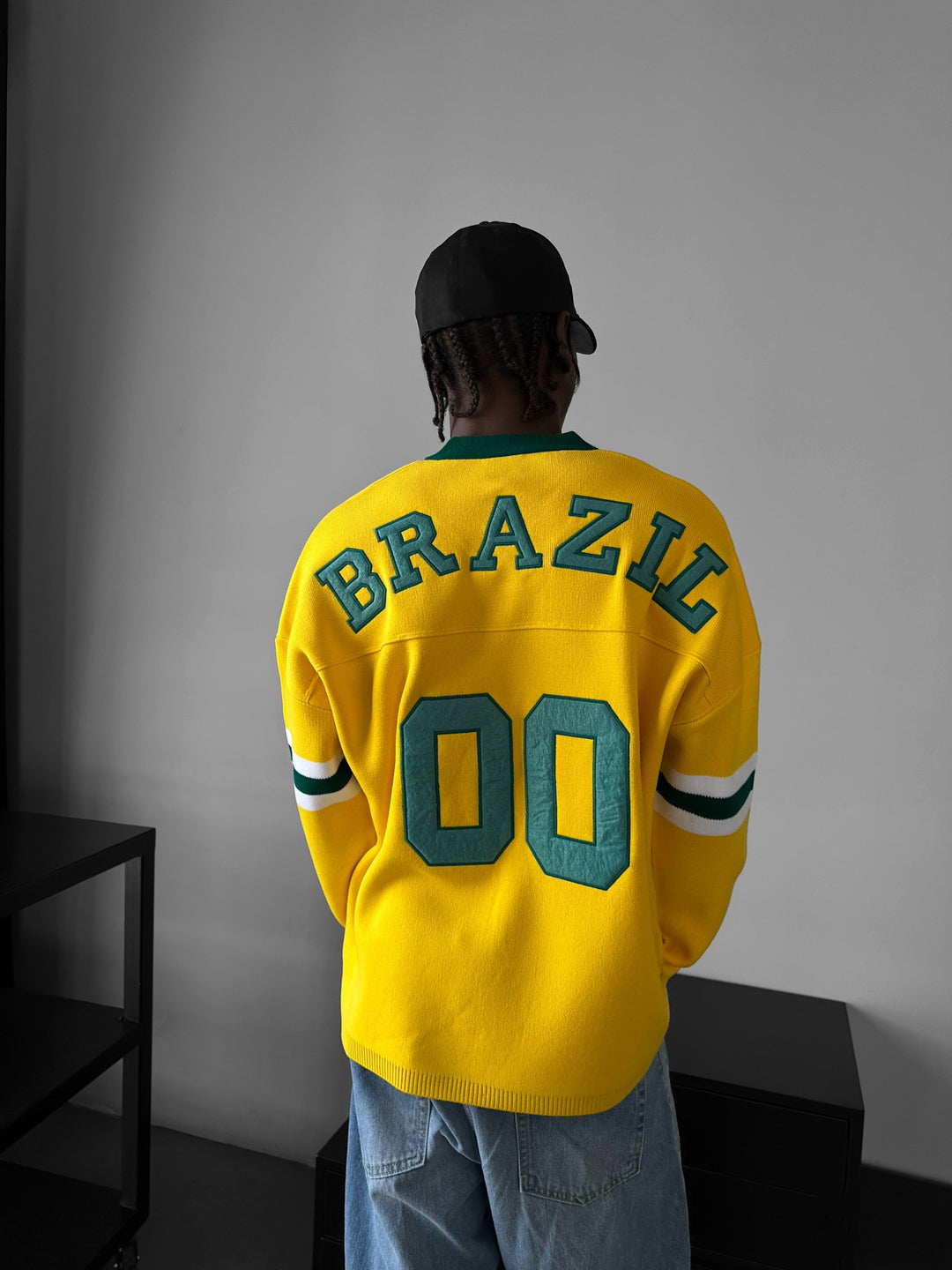 Oversize Brasil Knit Sweatshirt - Yellow