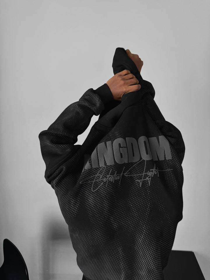 Oversize Kingdom Hoodie - Black and Anthracite