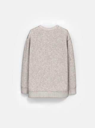 Oversize  Piquée Sweater - Beige